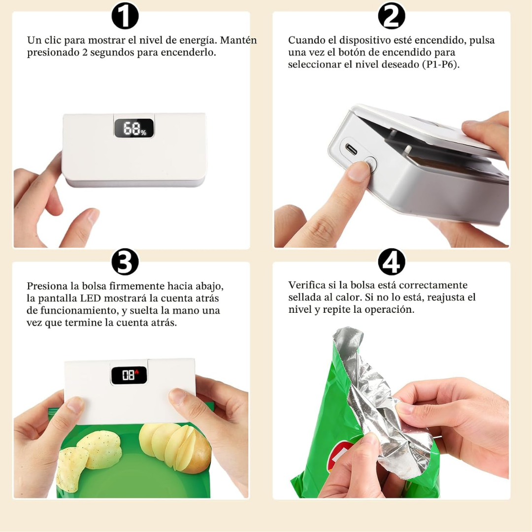Sellador de Bolsas portatil